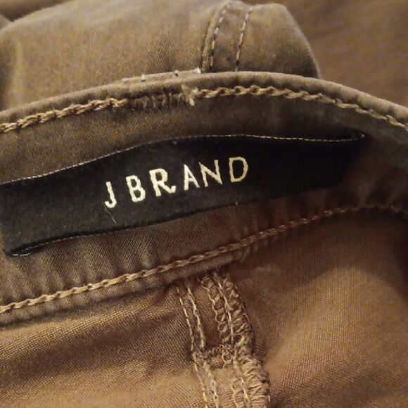 J Brand Mid Rise Super Skinny Jeans In Dark Olive Green - Picture 9 of 15